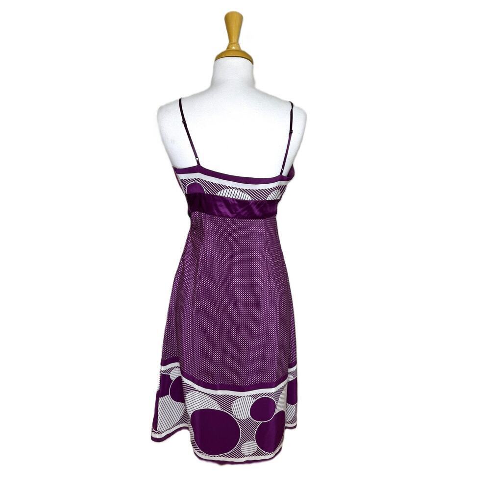 Ted Baker "Betria" Purple Silk Slip Dress, Empire Waist, Midi-Length, Size 1 - Picture 2 of 8